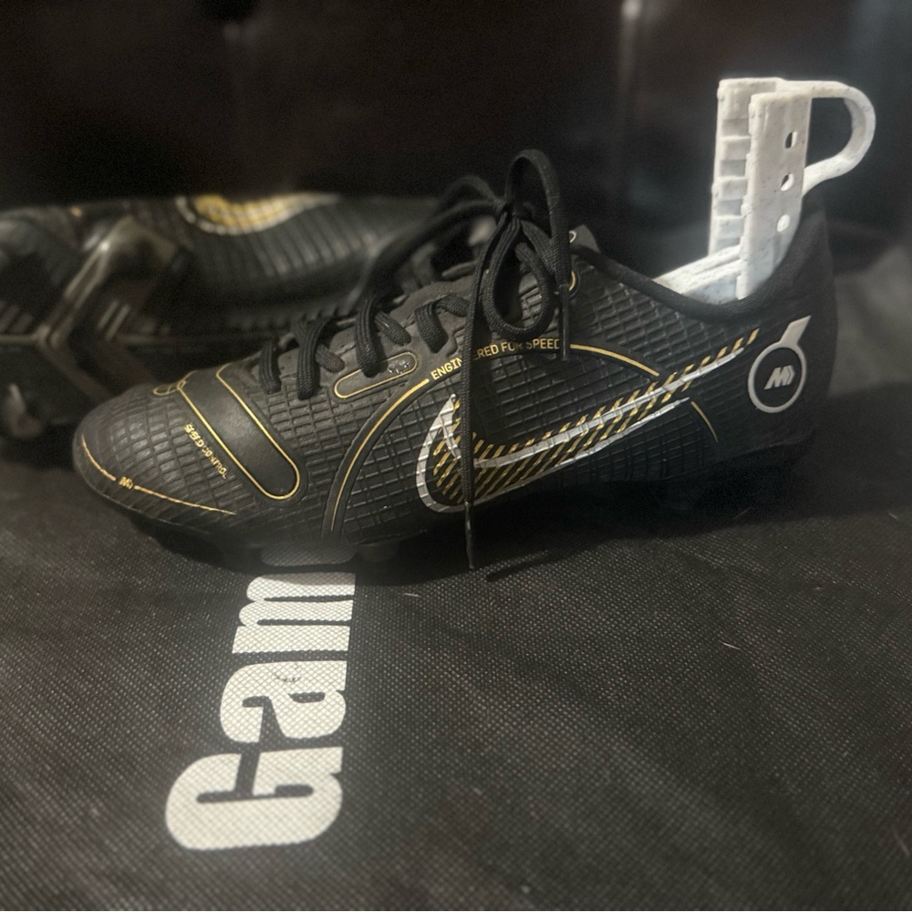 Nike Black and Gold Men's Soccer Shoes